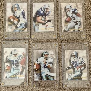 Set of 6 Dallas Cowboys football cards